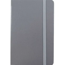 JAM Paper Professional Notebooks, 5.8" x 8.3", Wide Ruled, 70 Sheets, Gray/Silver (340528858) New