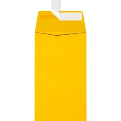 JAM Paper Self Seal #5 1/2 Coin Envelopes, 3 1/8" x 5 1/2", Sunflower Yellow, 50/Pack (LUX-512CO-12-50)* Business