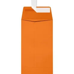 JAM Paper Self Seal #5 1/2 Coin Envelopes, 3 1/8" x 5 1/2", Mandarin Orange, 50/Pack (LUX-512CO-11-50)* Business