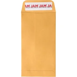 JAM Paper Self Seal #7 Coin Business Envelopes, 3 1/2" x 6 1/2", Brown Kraft Manila, 100/Pack (400238464D)* Business