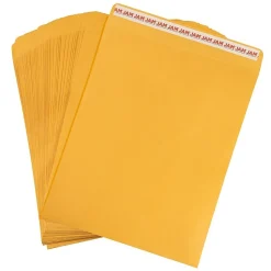 JAM Paper Self Seal Catalog Envelope 11 1/2" x 14 1/2", Brown Kraft Manila, 50/Pack (13034235i)* Catalog