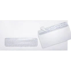 JAM Paper Self Seal Security Tinted #10 Business Envelopes, 4 1/8" x 9 1/2", White, 500/Pack (61597-500)* Security Tinted