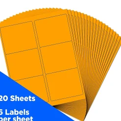 JAM Paper Shipping Labels, Large, 3 1/3 x 4, , 6 Labels/Sheet, 20 Sheets/Pack (354328043)* Shipping Labels