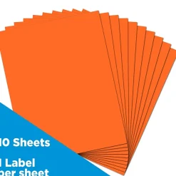 JAM Paper Shipping Labels, 8-1/2" x 11", , 1 Label/Sheet, 10 Labels/Pack (337628612)* Shipping Labels