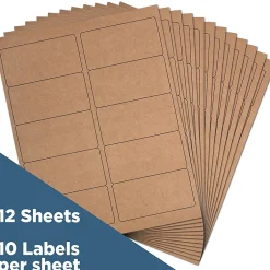 JAM Paper Shipping Labels, 2" x 4", , 10 Labels/Sheet, 12 Sheets/Pack (4513703)* Shipping Labels