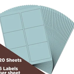 JAM Paper Shipping Labels, 3 3/8" x 4", , 6 Labels/Sheet, 20 Sheets/Pack (4052898)* Shipping Labels