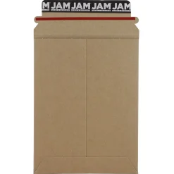 JAM Paper ® Stay-Flat Photo Mailer Stiff Envelopes with Self-Adhesive Closure, 6 x 8, Brown Kraft, Sold Individually (8866640)* Padded Mailers