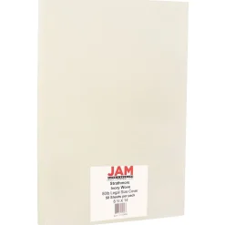 Online Strathmore 80 lb. Cardstock Paper, 8.5" x 14", Ivory White Wove, 50 Sheets/Pack (17428906) Card Stock