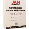 Best Strathmore 130 lb. Cardstock Paper, 8.5" x 11", Natural White, 25 Sheets/Pack (1196724) Card Stock