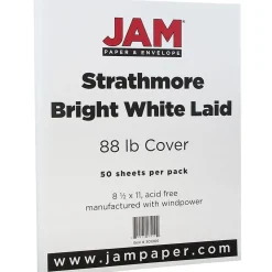 Discount Strathmore 80 lb. Cardstock Paper, 8.5" x 11", Bright White, 50 Sheets/Pack (301005) Card Stock