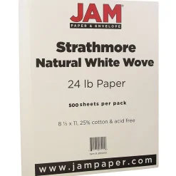 New ® Strathmore 24lb Paper, 8.5 x 11, Natural White Wove, 500 Sheets/Ream (300033B) Resume Paper