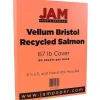 Sale Vellum Bristol 67 lb. Cardstock Paper, 8.5" x 11", Salmon Pink, 50 Sheets/Pack (169832) Card Stock