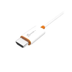 Usb Cables<j5create 1.97' ScreenCast HDMI to USB-A Audio/Video Monitor Cable, Male to Male, White (JVAW56)