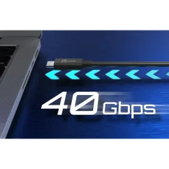 Power Cables<j5create 2.6' USB C to USB C Power Cable, Male to Male, Black (JUC28L08)