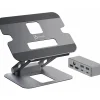 j5create 11.4" x 8.9" Aluminum Multi-Angle Dual-HDMI Docking Stand, Space Gray/Silver (JTS427)