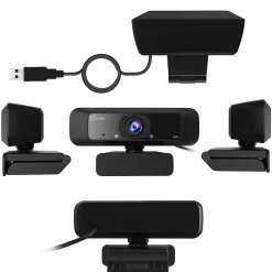 j5create Create 2 USB 360° Rotation & 1080P HD Webcam, 2 Megapixels, Black (JVCU100)* Webcams