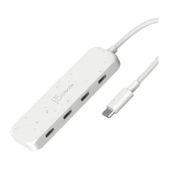 Usb Hubs<j5create Eco-Friendly 4-Port USB Type-C Hub, Pure White (JCH345EW)