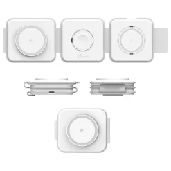 j5create Magnetic Wireless 3-in-1 Charging Station, White (JUPW3215)