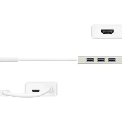 Usb Hubs<j5create 3-Port USB 3.0 Hub, Silver (JCH451)