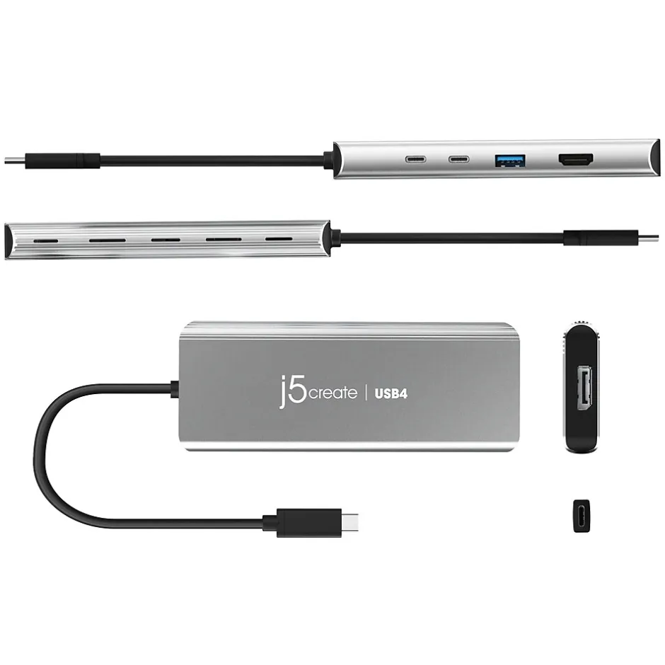 Usb Hubs<j5create 5-Port USB Type-C Hub, Space Gray (JCD401)