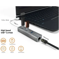 Usb Hubs<j5create 3-Port USB Type-C Hub, Space Gray (JCH474)
