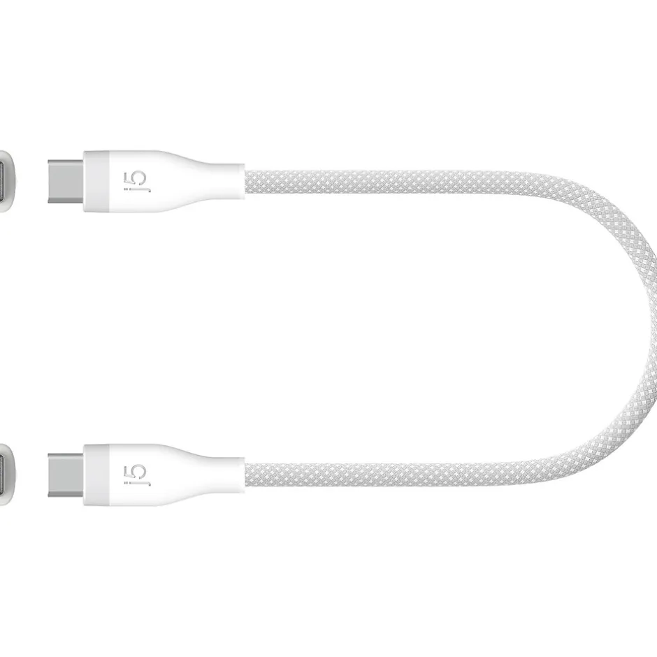 j5create USB Type-C to USB Type-C Charging Cable, 5.9 ft., Pure White (JUCX18L18W)