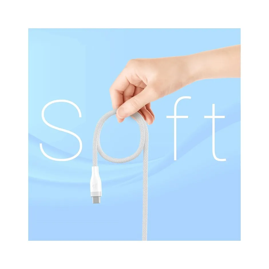 j5create USB Type-C to USB Type-C Charging Cable, 5.9 ft., Pure White (JUCX18L18W)