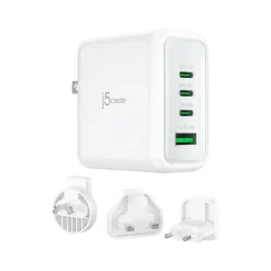 j5create USB-C Wall Charger for Multiple Brands, Pure White (JUP4370V)