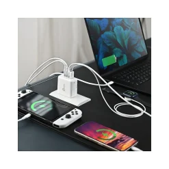 j5create USB-C Wall Charger for Multiple Brands, Pure White (JUP4370V)