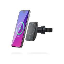 JOURNEY EXPRESS MagSafe Wireless Car Mount Charger, Black (JREMWCVM)