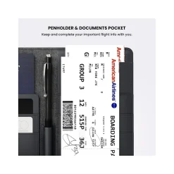 JOURNEY Loc8 RFID Faux Leather Passport Holder, Midnight Black (JTWMN)