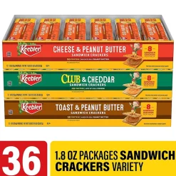 Crackers<Keebler Cracker Variety Pack, 1.8 oz, 36/count (600-00773)