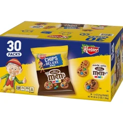 Cookies<Keebler M&M's Chip Deluxe Mini Chocolate Cookies, 1.6 oz., 30/Box (209-00466)