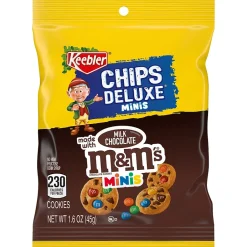 Cookies<Keebler M&M's Chip Deluxe Mini Chocolate Cookies, 1.6 oz., 30/Box (209-00466)