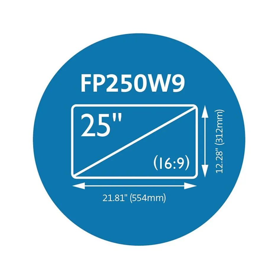 Kensington Anti-Glare Reversible Privacy Screen for 25" Widescreen Monitor, 16:9 (K52112WW)
