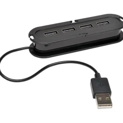 Usb Hubs<Kensington Hi-Speed 4-Port USB 2.0 Hub, Black (U222-004)