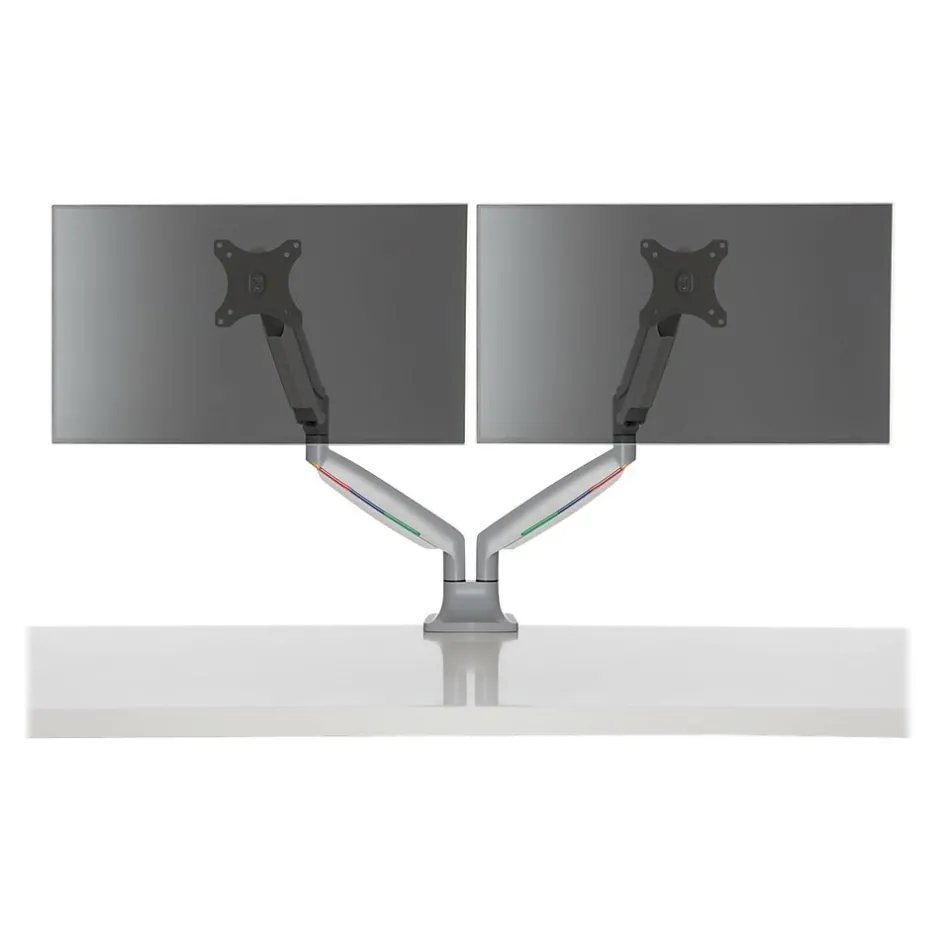 Kensington SmartFit One-Touch Dual Adjustable Monitor Arm, Up to 32" Monitor, Silver Gray (K55471WW)* Monitor Mounts & Stands