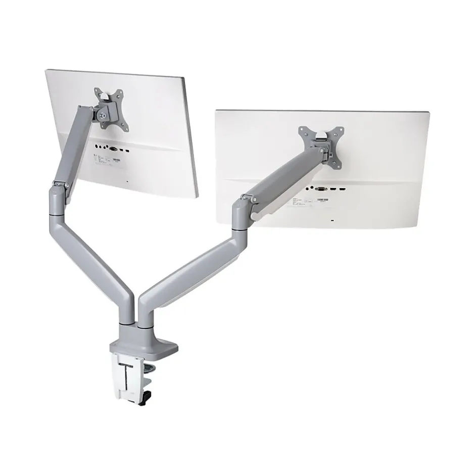 Kensington SmartFit One-Touch Dual Adjustable Monitor Arm, Up to 32" Monitor, Silver Gray (K55471WW)* Monitor Mounts & Stands