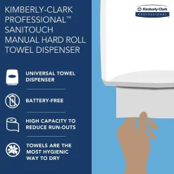 Kimberly-Clark Sanitouch Hardwound Paper Towel Dispenser, Smoke (09996)