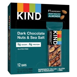Snacks & Granola Bars<KIND Bar, Dark Chocolate Nuts & Sea Salt, 1.4 Oz., 12/Box (PHW25795)