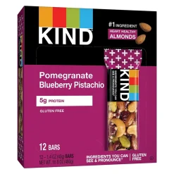 Snacks & Granola Bars<KIND Gluten Free Pomegranate Blueberry Pistachio Nutrition Bar, 1.4 oz., 12 Bars/Box (PHW17221)