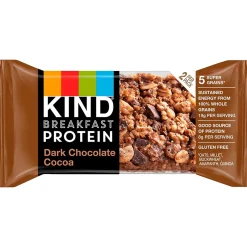 Snacks & Granola Bars<KIND Gluten-Free Dark Chocolate Cocoa Protein Breakfast Bar, 0.88 oz., 6 Bars/Box (41936)