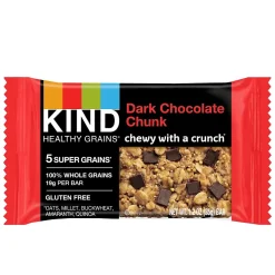 Snacks & Granola Bars<KIND Healthy Grains Gluten Free Dark Chocolate Chunk Nut Bar, 12 Bars/Box (PHW18082)
