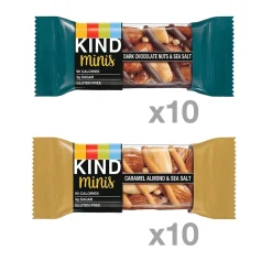 Snacks & Granola Bars<KIND Minis Gluten Free Nut Bar Variety Pack, 0.7 oz., 20 Bars/Box (PHW27964)