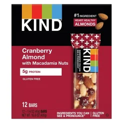Snacks & Granola Bars<KIND PLUS Gluten Free Cranberry Almond Nutrition Bar, 1.4 oz., 12 Bars/Box (PHW17211)