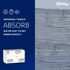 Paper Towels<Kleenex Multifold Paper Towels, 1-ply, White, 150 Sheets/Pack, 16 Packs/Carton (01890)