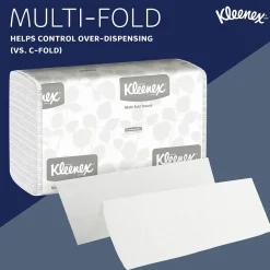 Paper Towels<Kleenex Multifold Paper Towels, 1-ply, White, 150 Sheets/Pack, 16 Packs/Carton (01890)