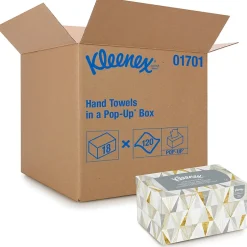 Paper Towels<Kleenex Pop-Up Recycled Multifold Paper Towels, 1-ply, 120 Sheets/Pack, 18 Packs/Carton (01701)
