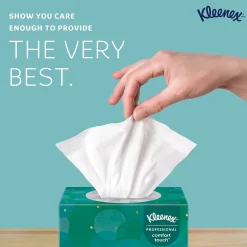 Kleenex Professional Cube Facial Tissue, 2-ply, White, 90 Sheets/Box (21270)