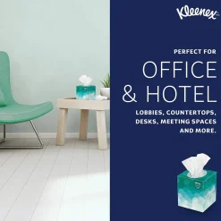 Kleenex Professional Cube Facial Tissue, 2-ply, White, 90 Sheets/Box (21270)